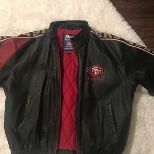 PRO PLAYER LEATHER 49ERS JACKET